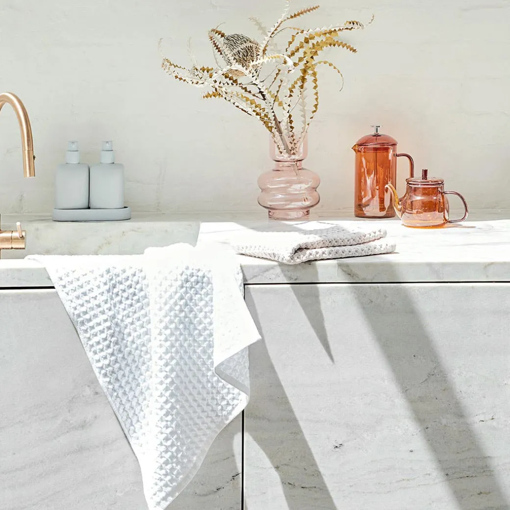 Waffle Tea Towel Set Of 2 - Oatmeal