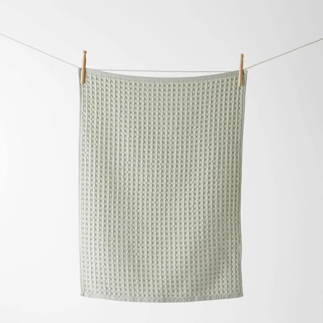Waffle Tea Towel Set Of 2 - Olive