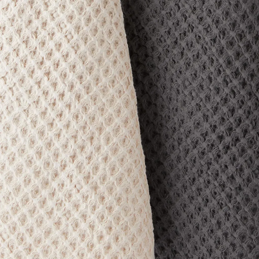 Waffle Tea Towel Set Of 2 - Stone