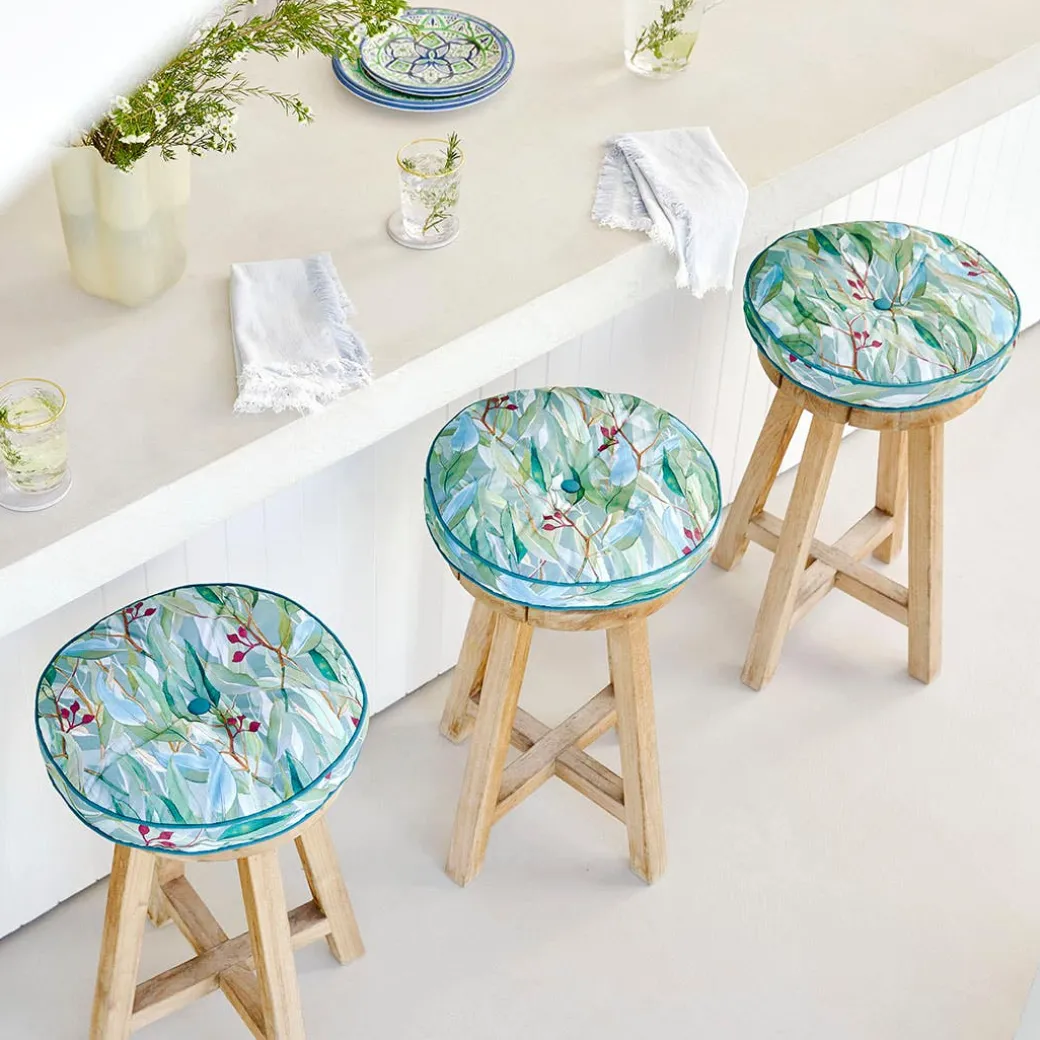 Winton Gum Print Round Outdoor Chair Pad