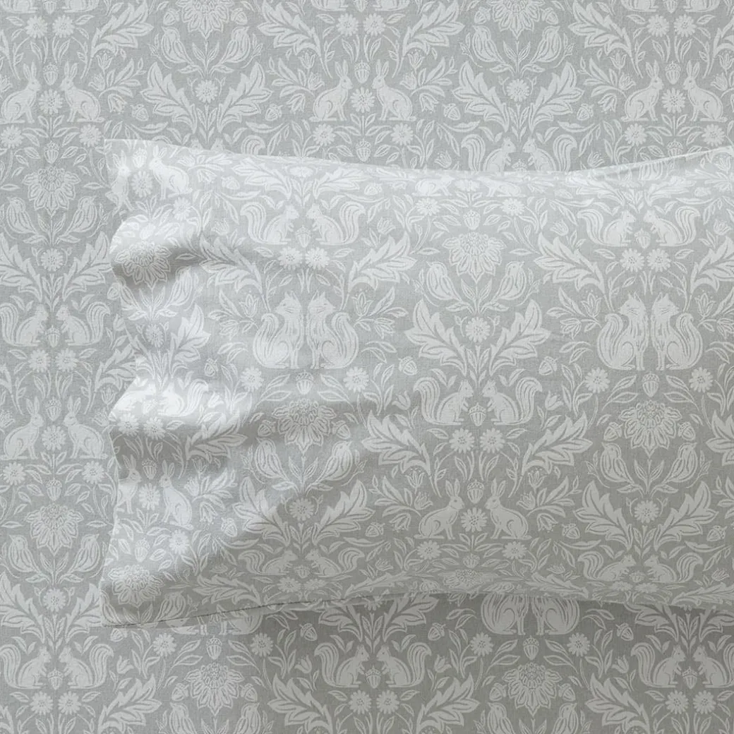 Woodland Flannelette Sheet Set - Teal/Cream Floral