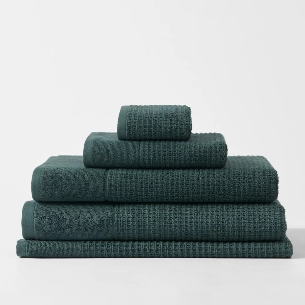 Wythe Waffle Towel - Navy