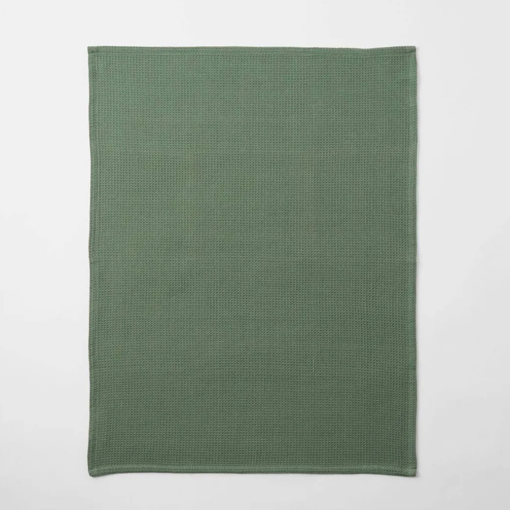 Yarn Dye Stripe Tea Towel Set Of 3 - Khaki